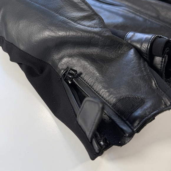 REAX Jackson Leather Motorcycle Jacket Mens 2XL Black Padded Protection SAS-Tec - Picture 7 of 16